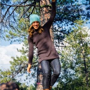 NWT Title Nine Barra Merino wool tunic dress houndstooth S